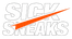 Sick Sneaks logo with an orange swoosh on a white background